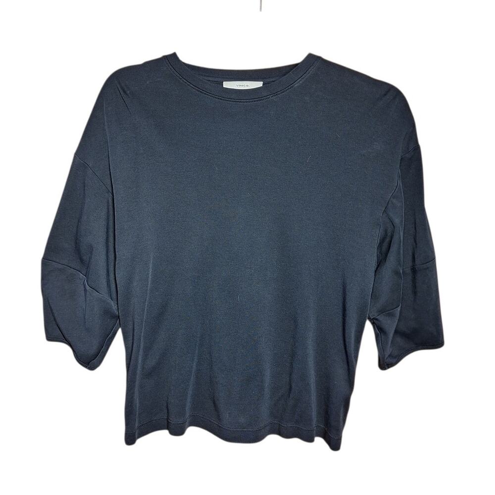 Vince puff sleeve Pima cotton tee XS super soft black elevated basic capsule